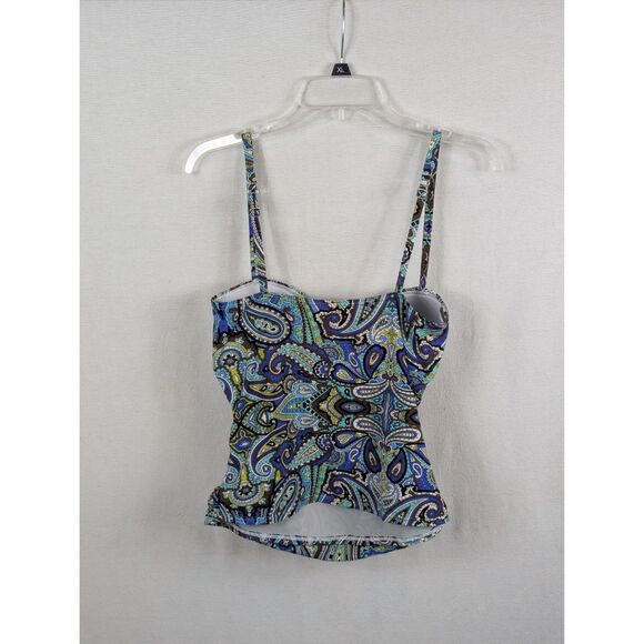 Tommy Bahama Paisley Print Tankini Swim Top Women's Size Medium - Picture 7 of 11